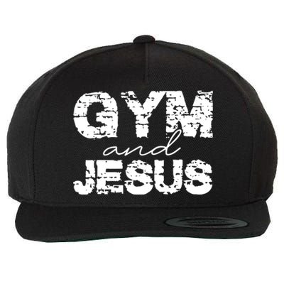 Gym & Jesus Christian Workout Fitness Wool Snapback Cap