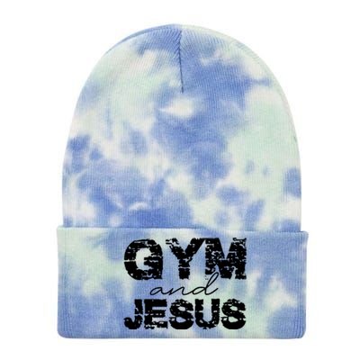 Gym & Jesus Christian Workout Fitness Tie Dye 12in Knit Beanie