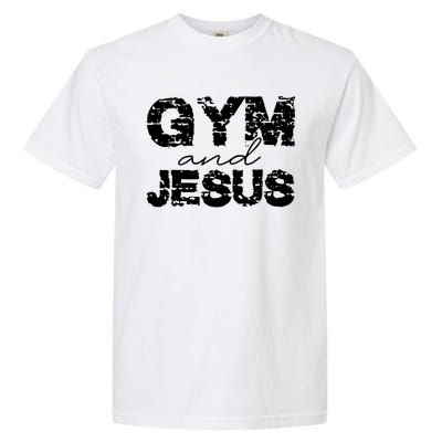 Gym & Jesus Christian Workout Fitness Garment-Dyed Heavyweight T-Shirt