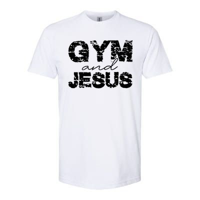 Gym & Jesus Christian Workout Fitness Softstyle CVC T-Shirt