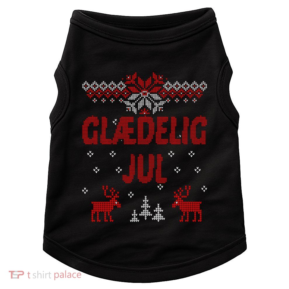Glaedelig Jul Danish Merry Christmas Gift Idea Doggie Tank