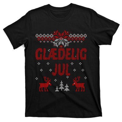 Glaedelig Jul Danish Merry Christmas Gift Idea T-Shirt