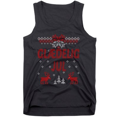 Glaedelig Jul Danish Merry Christmas Gift Idea Tank Top