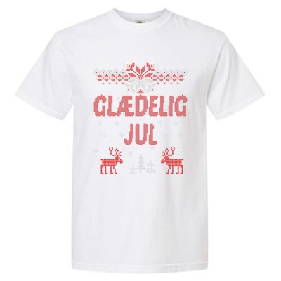 Glaedelig Jul Danish Merry Christmas Gift Idea Garment-Dyed Heavyweight T-Shirt