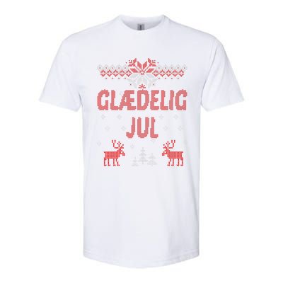 Glaedelig Jul Danish Merry Christmas Gift Idea Softstyle CVC T-Shirt