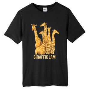 Giraffic Jam Funny Giraffe Driver Raffic Pun Gift Tall Fusion ChromaSoft Performance T-Shirt