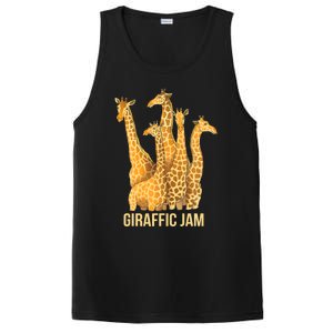 Giraffic Jam Funny Giraffe Driver Raffic Pun Gift PosiCharge Competitor Tank