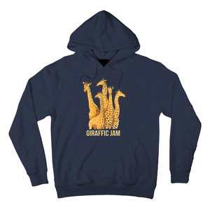 Giraffic Jam Funny Giraffe Driver Raffic Pun Gift Hoodie