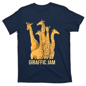 Giraffic Jam Funny Giraffe Driver Raffic Pun Gift T-Shirt