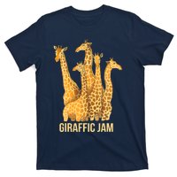 Giraffic Jam Funny Giraffe Driver Raffic Pun Gift T-Shirt