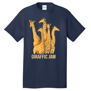 Giraffic Jam Funny Giraffe Driver Raffic Pun Gift Tall T-Shirt