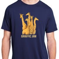 Giraffic Jam Funny Giraffe Driver Raffic Pun Gift Adult ChromaSoft Performance T-Shirt