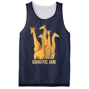 Giraffic Jam Funny Giraffe Driver Raffic Pun Gift Mesh Reversible Basketball Jersey Tank