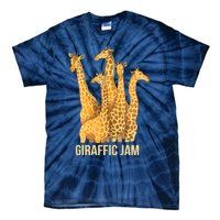 Giraffic Jam Funny Giraffe Driver Raffic Pun Gift Tie-Dye T-Shirt