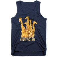 Giraffic Jam Funny Giraffe Driver Raffic Pun Gift Tank Top