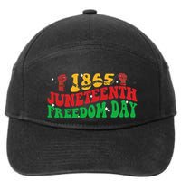 Groovy Juneteenth Freedom Day 1865 Freeish African American 7-Panel Snapback Hat