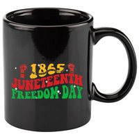 Groovy Juneteenth Freedom Day 1865 Freeish African American 11oz C Handle Ceramic Mug