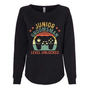 Gamer Junior Groomsman Level Unlocked Video Gaming Wedding Womens California Wash Sweatshirt