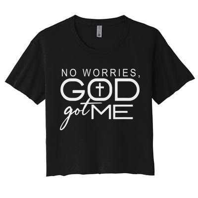 God Jesus Got Me Christian Motivational Church Faith Women's Crop Top Tee