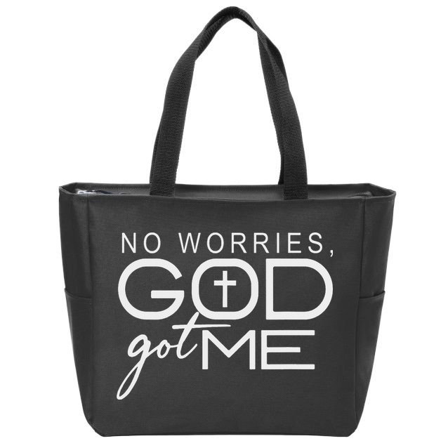 God Jesus Got Me Christian Motivational Church Faith Zip Tote Bag