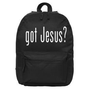 Got Jesus Got Religion Jesus Saves Christianity 16 in Basic Backpack