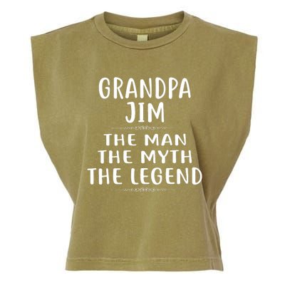 Grandpa JIM He Man He Myth He Legend Jim Jimmy Garment-Dyed Women's Muscle Tee