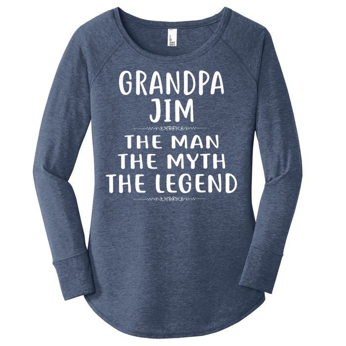 Grandpa JIM He Man He Myth He Legend Jim Jimmy Women's Perfect Tri Tunic Long Sleeve Shirt