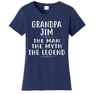 Grandpa JIM He Man He Myth He Legend Jim Jimmy Women's T-Shirt