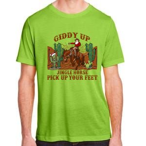 Giddyup Jingle Horse Pick Up Your Feet Cow Santa Xmas Gift Adult ChromaSoft Performance T-Shirt