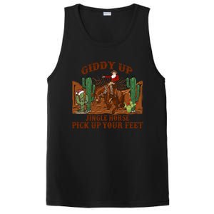 Giddyup Jingle Horse Pick Up Your Feet Cow Santa Xmas Gift PosiCharge Competitor Tank