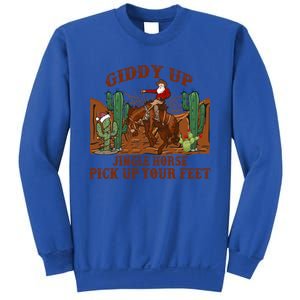 Giddyup Jingle Horse Pick Up Your Feet Cow Santa Xmas Gift Sweatshirt