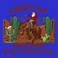 Giddyup Jingle Horse Pick Up Your Feet Cow Santa Xmas Gift Tall T-Shirt