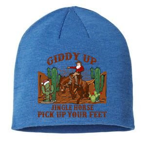 Giddyup Jingle Horse Pick Up Your Feet Cow Santa Xmas Gift Sustainable Beanie