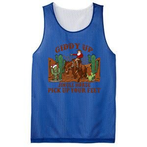 Giddyup Jingle Horse Pick Up Your Feet Cow Santa Xmas Gift Mesh Reversible Basketball Jersey Tank