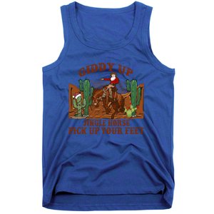 Giddyup Jingle Horse Pick Up Your Feet Cow Santa Xmas Gift Tank Top