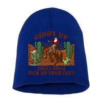 Giddyup Jingle Horse Pick Up Your Feet Cow Santa Xmas Gift Short Acrylic Beanie