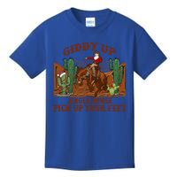 Giddyup Jingle Horse Pick Up Your Feet Cow Santa Xmas Gift Kids T-Shirt