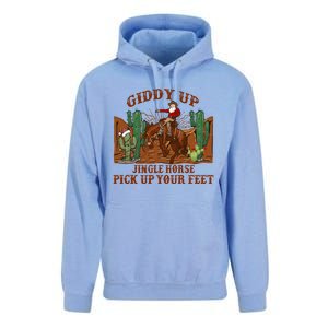 Giddyup Jingle Horse Pick Up Your Feet Cow Santa Xmas Gift Unisex Surf Hoodie