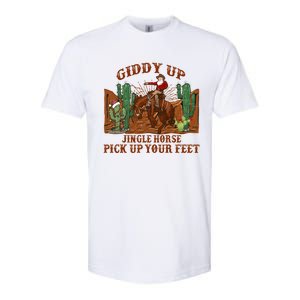 Giddyup Jingle Horse Pick Up Your Feet Cow Santa Xmas Gift Softstyle CVC T-Shirt