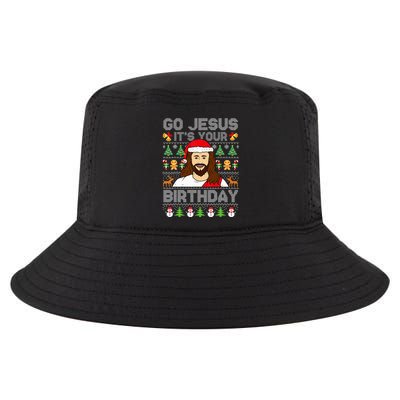 Go Jesus It's Your Birthday Ugly Christmas Sweater Funny  Cool Comfort Performance Bucket Hat