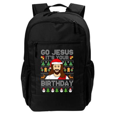 Go Jesus It's Your Birthday Ugly Christmas Sweater Funny  Backpack