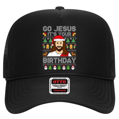 Go Jesus It's Your Birthday Ugly Christmas Sweater Funny  Trucker Hat