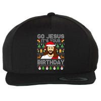 Go Jesus It's Your Birthday Ugly Christmas Sweater Funny  Wool Snapback Cap