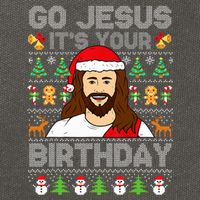 Go Jesus It's Your Birthday Ugly Christmas Sweater Funny  Cotton Canvas Backpack