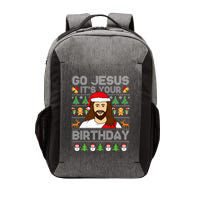 Go Jesus It's Your Birthday Ugly Christmas Sweater Funny  Vector Backpack