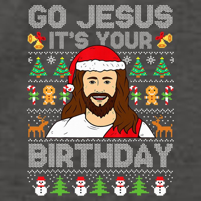 Go Jesus It's Your Birthday Ugly Christmas Sweater Funny  Vector Backpack