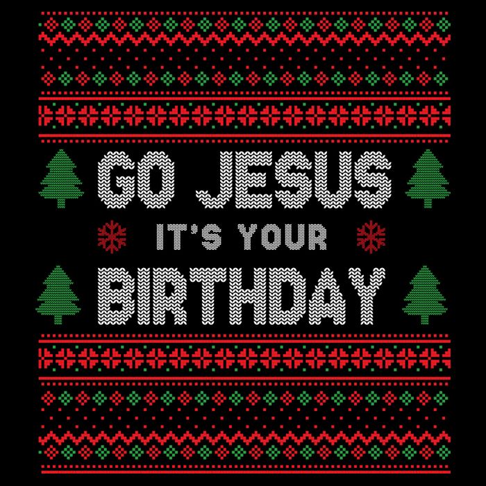 Go Jesus It's Your Birthday Ugly Christmas Cooling Performance Crew T-Shirt