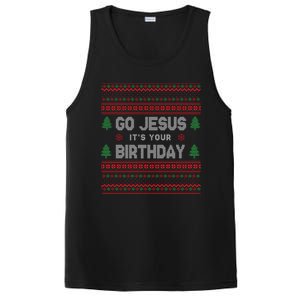 Go Jesus It's Your Birthday Ugly Christmas PosiCharge Competitor Tank