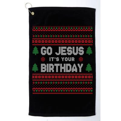 Go Jesus It's Your Birthday Ugly Christmas Golf Towel