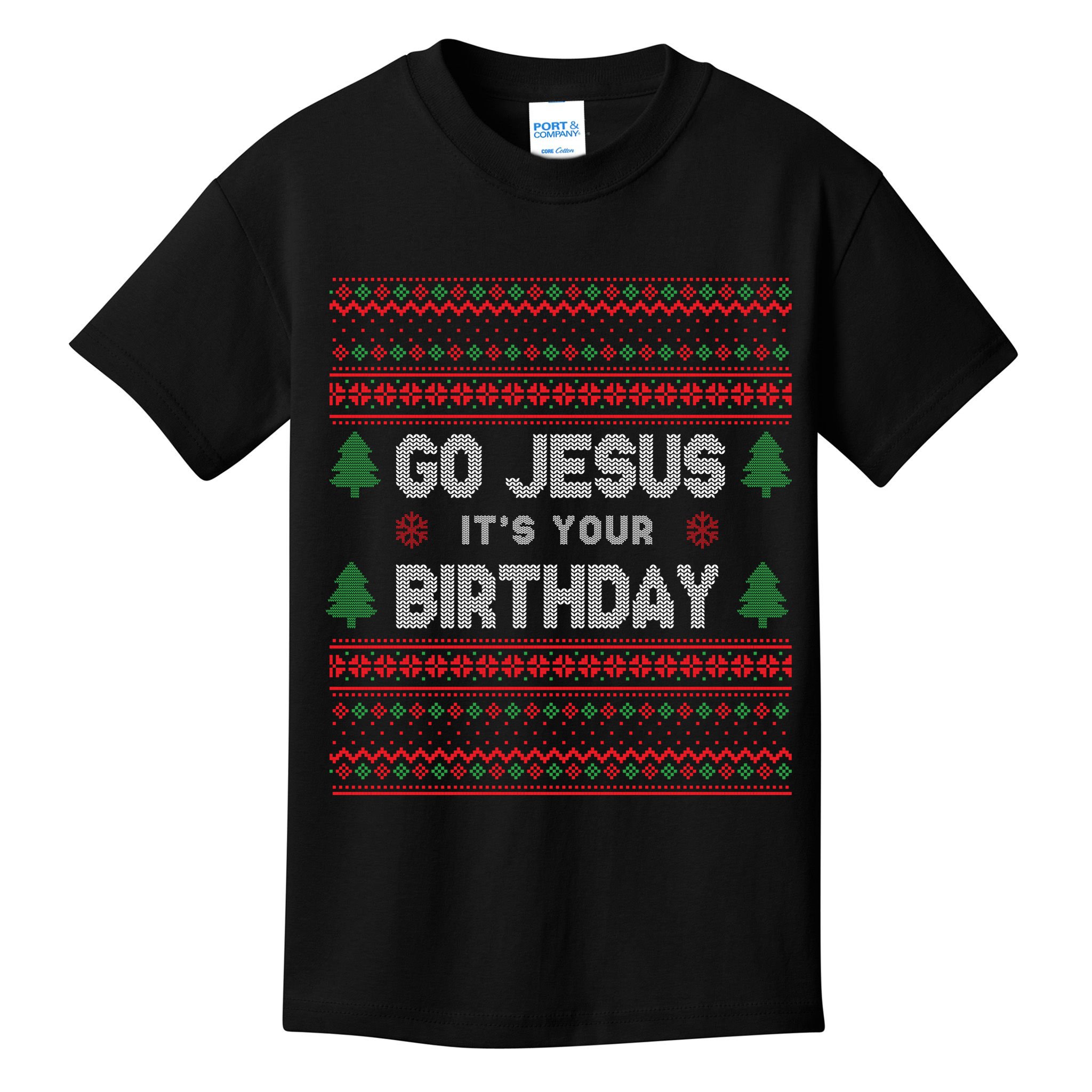 Go Jesus It's Your Birthday Ugly Christmas Kids T-Shirt